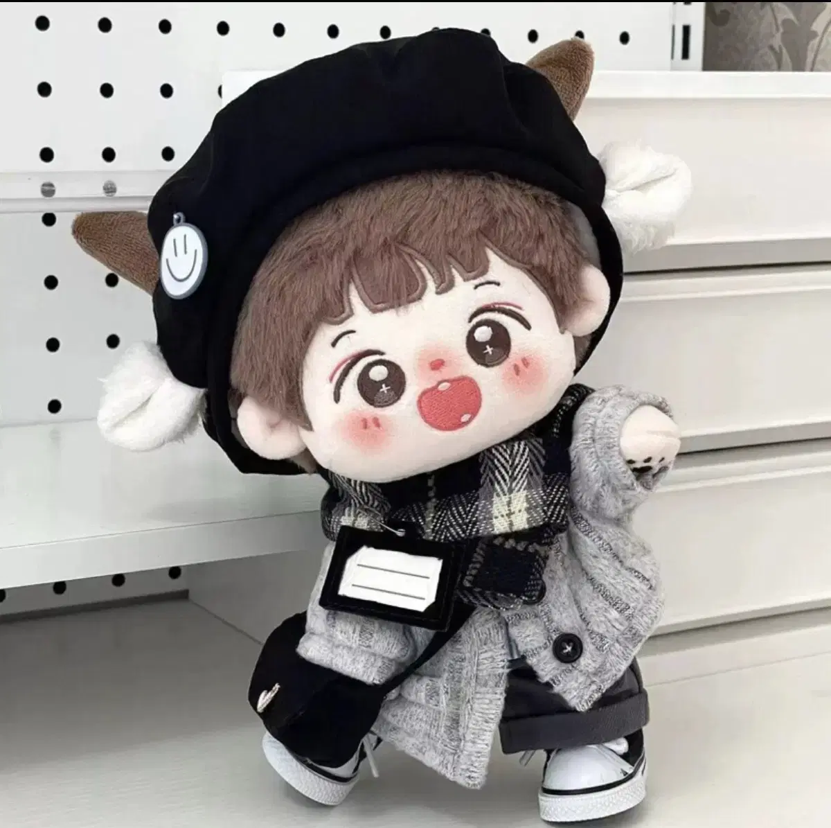 블랙 카우 니트 가디건 세트 20cm 인형옷 솜인형옷 옷장